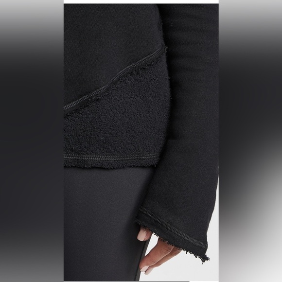 ALALA Exhale Sweatshirt Black Bamboo Oversized , size Small - Picture 4 of 13